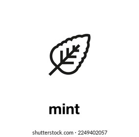 mint icon vector. Linear style sign for mobile concept and web design. mint symbol illustration. Pixel vector graphics - Vector.	