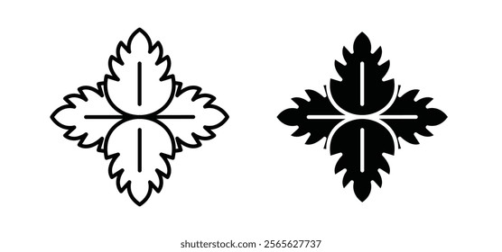 Mint icons in black and white colors