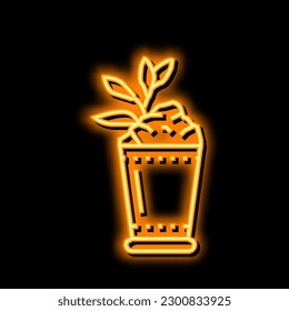 mint julep cocktail glass drink neon light sign vector. mint julep cocktail glass drink illustration