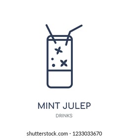 Mint Julep icon. Mint Julep linear symbol design from drinks collection. Simple outline element vector illustration on white background