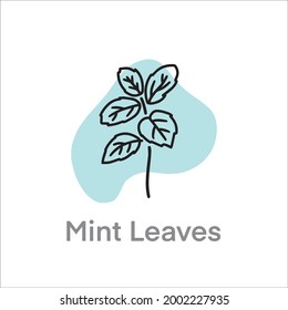Monograma elegante de Mint Laves Minimalis Monoline