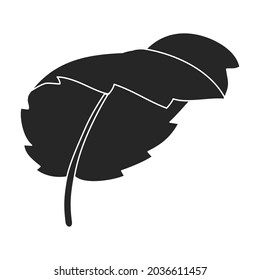 Mint leaf black vector icon.Black vector illustration fresh peppermint. Isolated illustration of mint leaf icon on white background.