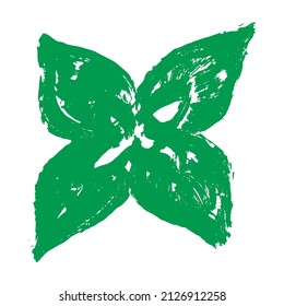 Mint leaf fresh gouache herb
