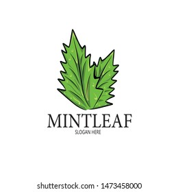 Mint leaf icon for a logo or food and candy design