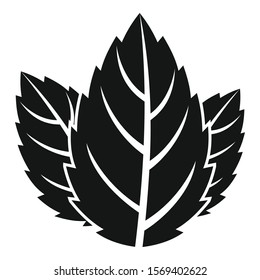 Mint leaf icon. Simple illustration of mint leaf vector icon for web design isolated on white background