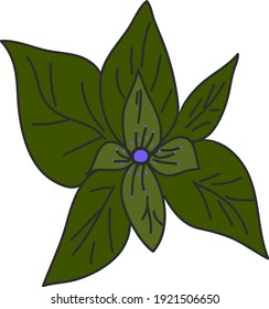 Hoja de menta. Idea para la imagen en marco, ornamento, temas vegetarianos y terrestres. Ilustración vectorial aislada con fondo blanco. Logo, iconos, decoración.