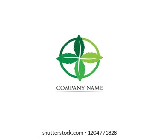 Mint leaf logo and symbol 