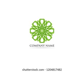 Mint leaf logo and symbol 