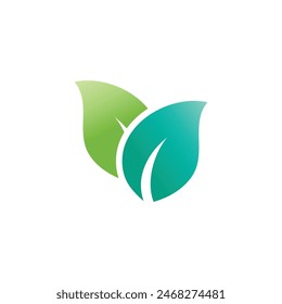 Mint leaf logo vector element template and symbol