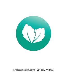 Mint leaf logo vector element template and symbol