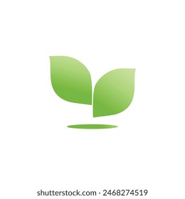 Mint leaf logo vector element template and symbol