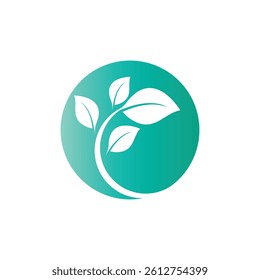 Mint leaf logo vector element template and symbol