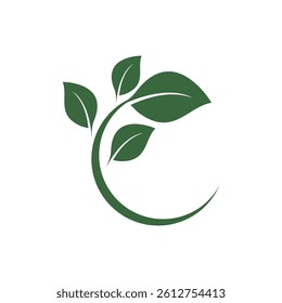 Mint leaf logo vector element template and symbol