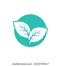 Mint leaf logo vector element template and symbol