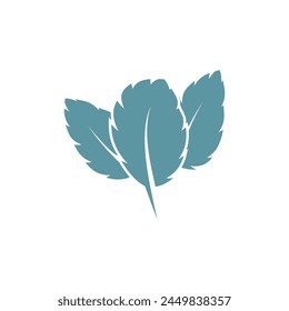Mint leaf logo vector template symbol design