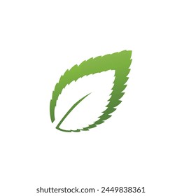 Mint leaf logo vector template symbol design