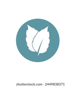 Mint leaf logo vector template symbol design