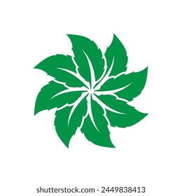 Mint leaf logo vector template symbol design