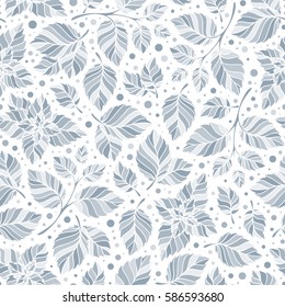Mint leaf pattern. Peppermint leaves sketch vector background for tea wrapping paper. Organic background with natural leaf illustration