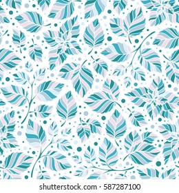 Mint leaf pattern. Peppermint leaves sketch vector background for tea wrapping paper. Organic background with natural leaf illustration