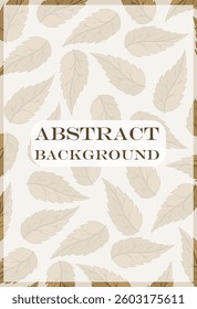 Mint leaf pattern set icon. Seamless green foliage layout on soft pastel background with abstract text zone, ideal for botanical themes, herbal cosmetics, eco design, spa branding.