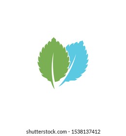 Mint leaf vector icon illustration design 