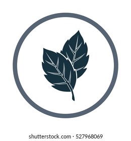 Mint leafs icon. Simple design for web and mobile