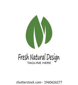 Mint leaves flat vector color icon template illustration design