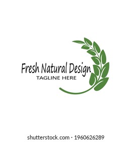 Mint leaves flat vector color icon template illustration design