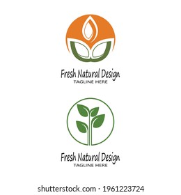 Mint deja un diseño de ilustración de icono de color de vector plano