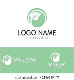 Mint leaves flat vector color icon template illustration design