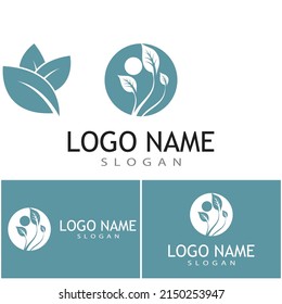 Mint leaves flat vector color icon template illustration design