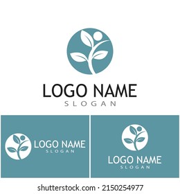Mint leaves flat vector color icon template illustration design