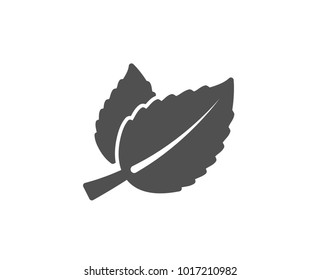 Mint Leaves Simple Icon. Herbal Leaf Sign. Tea With Mentha Symbol. Quality Design Elements. Classic Style. Vector