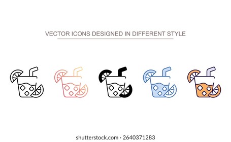 Mint Lemonade icon design with white background stock illustration