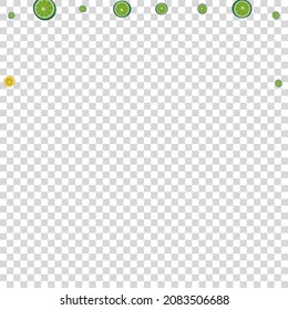Mint Lime Background Transparent Vector. Effect Pattern. Greenish Lemon Slice. Juice Lime Grass Illustration.