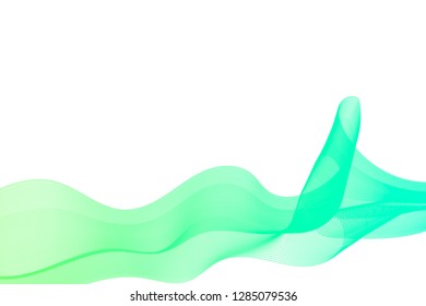 mint line wave abstract background 