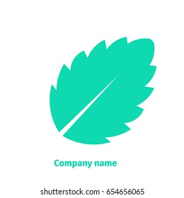 Mint. Logo for company. Isolated mint leaves on white background, vector