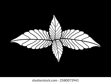 Mint logo. Isolated mint on green background