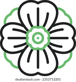 Mint Marigold Icon image. Suitable for mobile application.