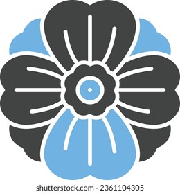 Mint Marigold Icon image. Suitable for mobile application.