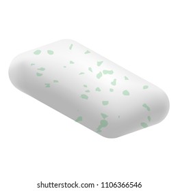 Mint parts gum mockup. Realistic illustration of mint parts gum vector mockup for web design isolated on white background