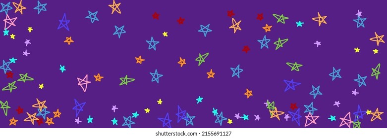 Mint Pastel Chaotic Naive Kids Yellow Multicolor Illustration. Rainbow Red Bright Dark Green Turquoise Childish Vibrant Background. Blue Orange Purple Pink Colorful Stars Violet Handdrawn Stars.