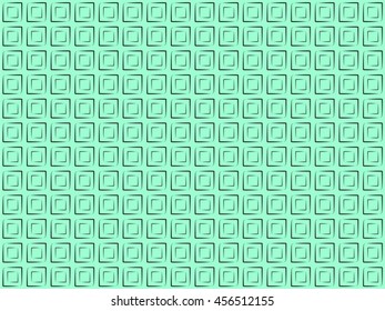 Mint Pattern. Mint background. Black contour squares