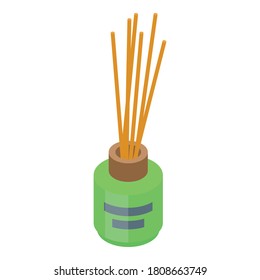Mint sticks diffuser icon. Isometric of mint sticks diffuser vector icon for web design isolated on white background