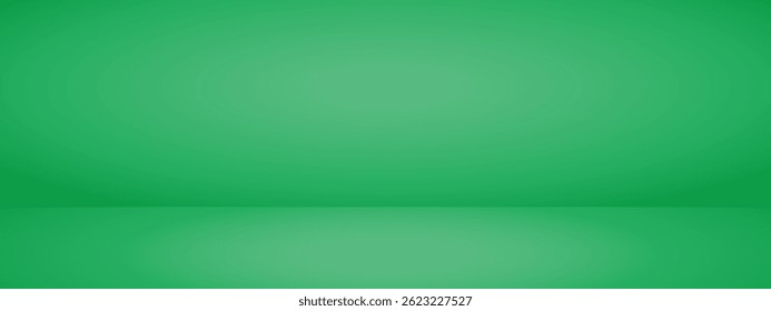 Mint studio room. Limbo light background. Abstract 3d bg with empty space for advertising text. Vector mockup illustration