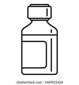 Mint syrup bottle icon. Outline mint syrup bottle vector icon for web design isolated on white background