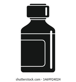 Mint syrup bottle icon. Simple illustration of mint syrup bottle vector icon for web design isolated on white background