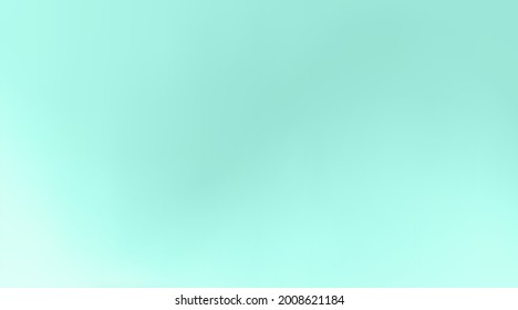 Mint tea background. Green aqua gradient for web and print. Blurred creative design.