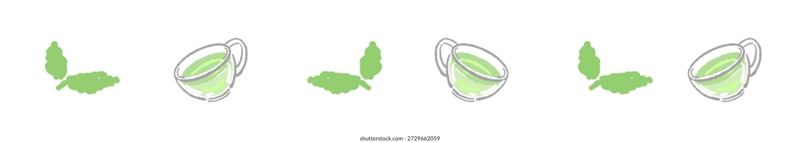 Mint Tea Goods Divider Line Vector